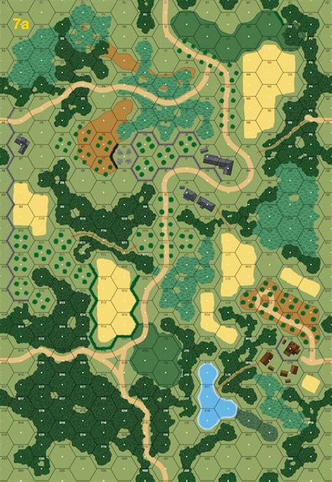 Advanced Squad Leader map 7a | Fantasy map, Hex map, Cartography