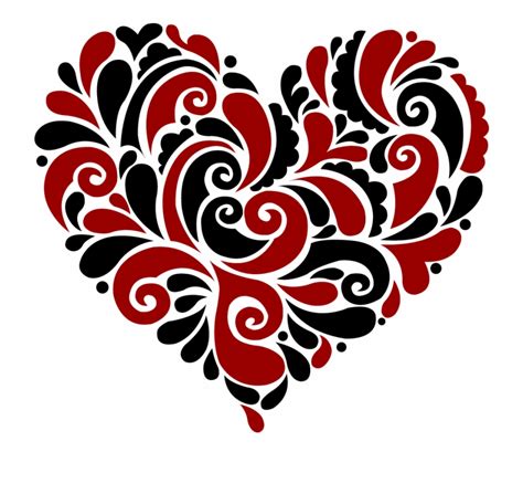 Swirly Heart Lace Heart Svg - Clip Art Library