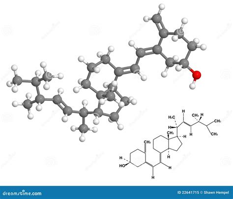 Vitamin D2 Molecule With Chemical Formula Stock Illustration - Image: 22641715