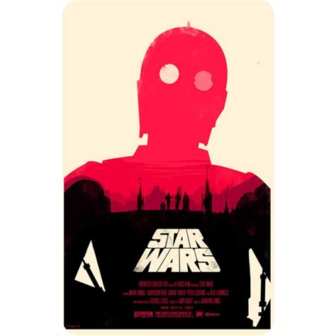 A NEW HOPE (STAR WARS 4) SILHOUETTE MOVIE POSTER FRIDGE MAGNET