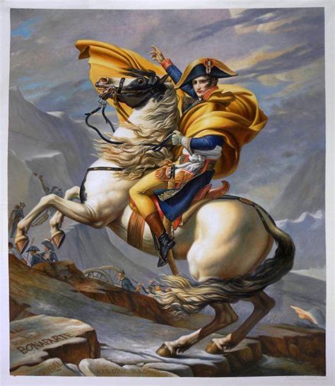 Napoleon Crossing the Alps - Jacques Louis David oil painting, Napoleon ...