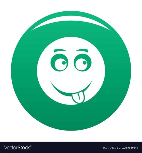 Smile icon green Royalty Free Vector Image - VectorStock