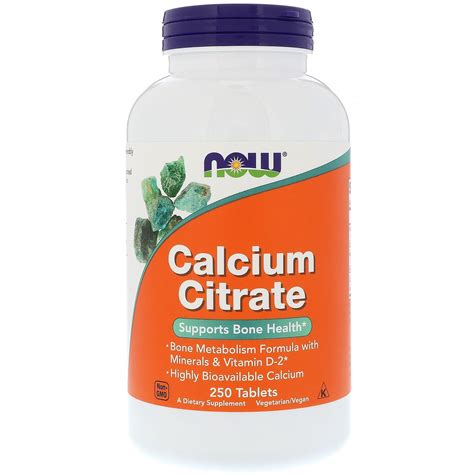 Now Foods, Calcium Citrate, 250 Tablets | By iHerb