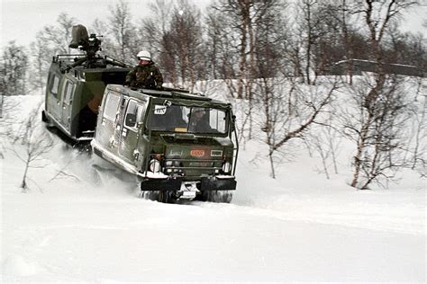 Bandvagn 206 (Bv 206) is a tracked articulated, all-terrain carrier ...