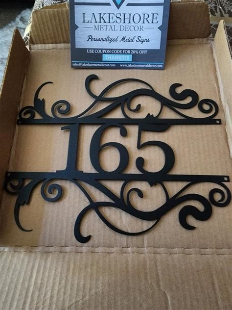 House Number Sign | Metal Address Sign | Custom Home Number Decor ...