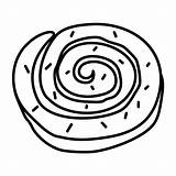 Cinnamon Roll Coloring Clipart Rolls Pages Chocolate Colouring Clip  sketch template