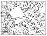 Art Supplies Coloring Page  Young Rembrandts Shop sketch template