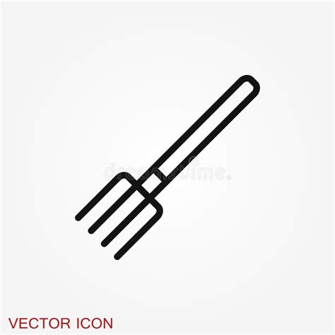 Pitchfork Icon in Flat Style Isolated on Background. for Your Design, Logo. Vector Illustration ...