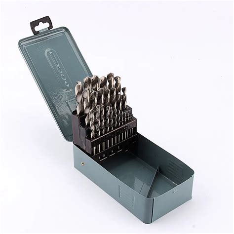 25pcs/set 1 13mm HSS Twist Drill Bits Metric Drilling Bit Woodworking Drill Bit With Case-in ...