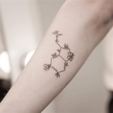 Serotonin Structure Tattoo