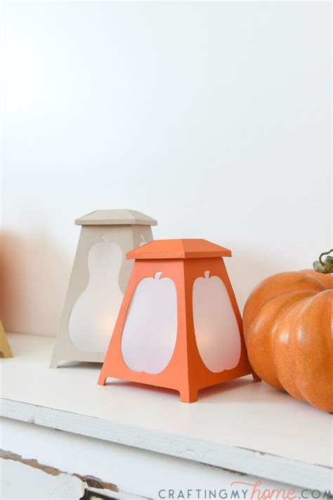 Tapered Paper Pumpkin Lanterns for Fall • Crafting my Home