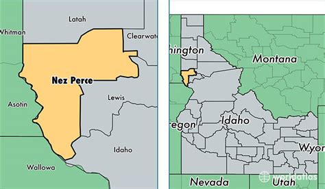 Nez Perce County, Idaho / Map of Nez Perce County, ID / Where is Nez Perce County?