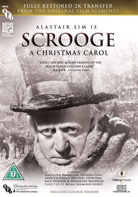 Scrooge A Christmas Carol Alastair Sim DVD Includes Colour Version New ...