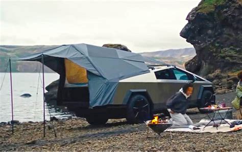 BaseCamp Bed Tent Cybertruck Official Accessory Priced at $2,975 ...