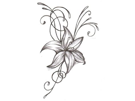 Lily Flower Tattoo Drawing - Infoupdate.org