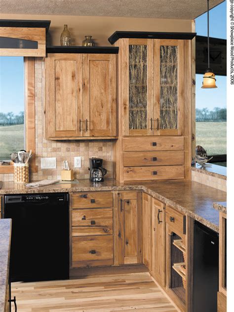 Stained Hickory Cabinets | Houzz