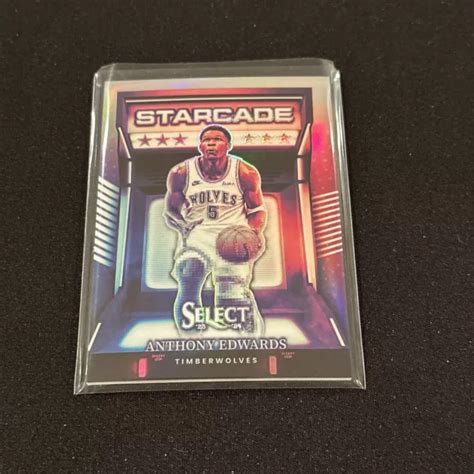 2023-24 CUSTODIA SSP Panini Select Anthony Edwards Starcade colpita. EUR 336,87 - PicClick IT