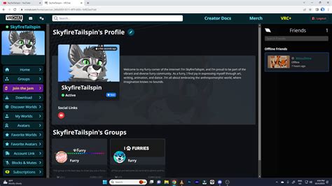 Vrchat Profile by SkyfireTailspin on DeviantArt