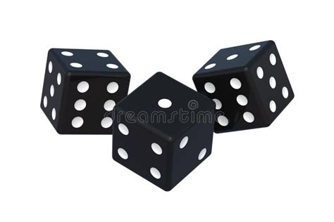 Falling Black Dice Isolated on White Background Stock Illustration ...