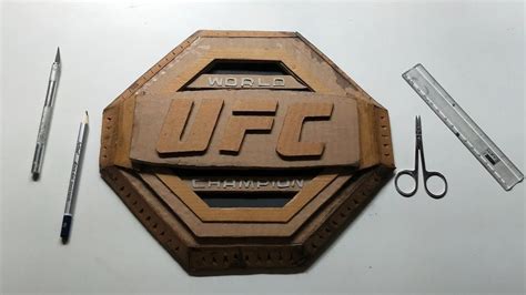 DIY UFC Championship Belt | Cardboard UFC Title | Part 1 - YouTube