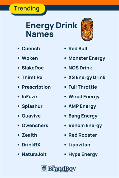 1399+ Energy Drink Brand Name Ideas With Generator - BrandBoy