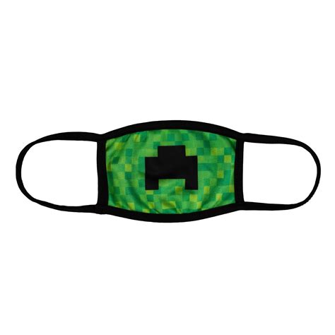 Minecraft Inspired Face Mask Creeper Mask Kids Reversible - Etsy