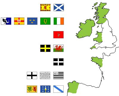 Vexilología Celta: Banderas nacionales e históricas de los Países Celtas