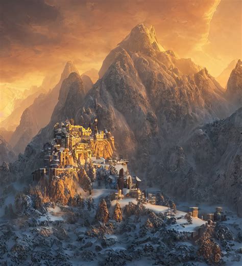 The Mountain City In Snow 19 by EnlightenedSpaceman on DeviantArt