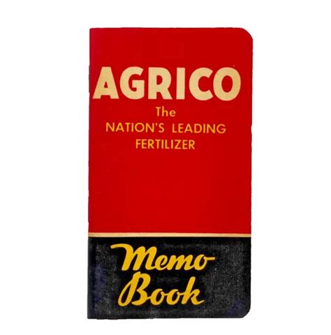 VINTAGE C.1958 AGRICO Fertilizer Memo Book, Farming, Crops, Photos, Farmers-A3 $19.99 - PicClick