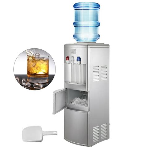 VEVOR 2 In 1 Water Cooler Dispenser with Ice Maker Hot and Cold Top Loading 3 to 5 Gallon Bottle ...