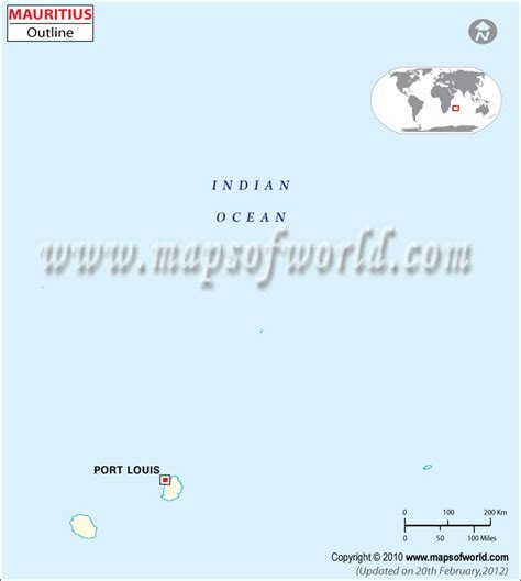 Mauritius Map Outline | Mauritius Blank Map