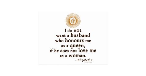 Elizabeth I Quote on Husbands Postcard | Zazzle