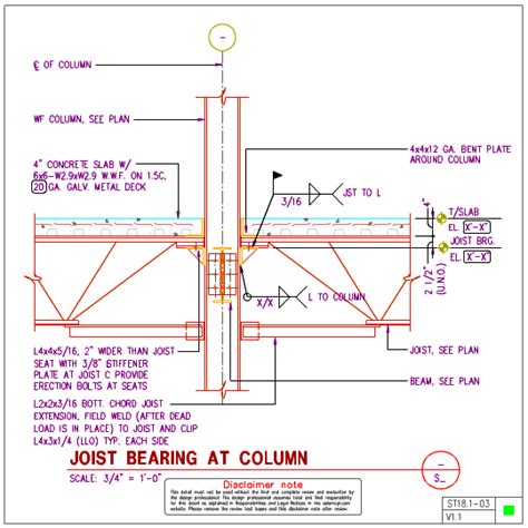 Steel Bar Joist Dwg Details