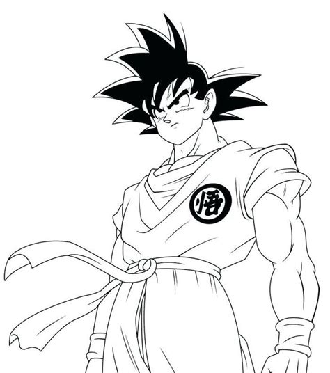 Son Goku Faces Coloring Pages - Jambestlune