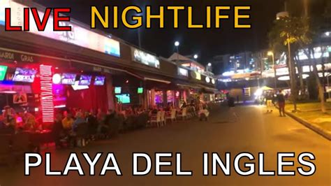 🔴Live PLAYA DEL INGLES - Nightlife Yumbo Centrum. Gran Canaria December ...