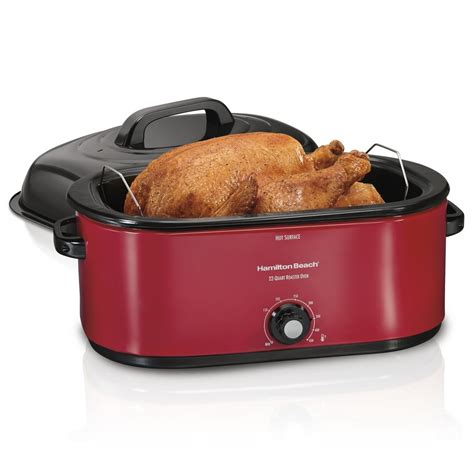 Hamilton Beach 22 Quart Roaster Oven, Fits 28 lb Turkey, Red, Model ...