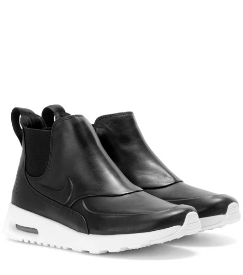 Lyst - Nike Air Max Thea Mid Leather Sneakers in Black