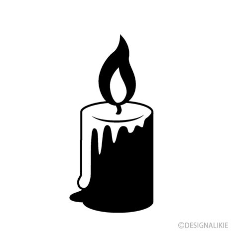 Melted Candle Silhouette Clip Art Free PNG Image｜Illustoon