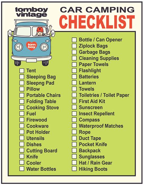 9 Helpful Car Camping Checklist | Kitty Baby Love