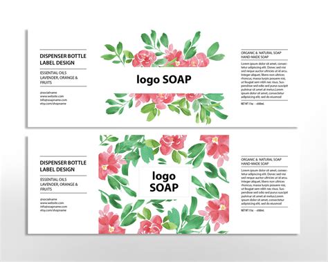 Soap label design, cosmetic label template, product packaging template ...