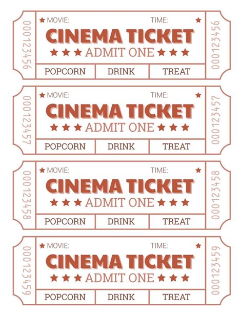 Movie Tickets | Movie night printables, Diy movie night, Movie night party