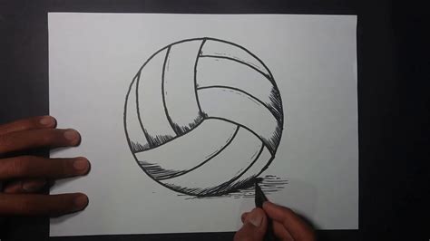 How to Draw a Volleyball - Step by Step Drawing Tutorial - Volleyball Easy Drawing - YouTube