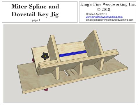 Miter Spline and Dovetail Key Jig Plans – King's Fine Woodworking Inc