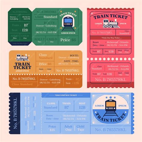 Free Vector | Hand drawn train ticket illustration