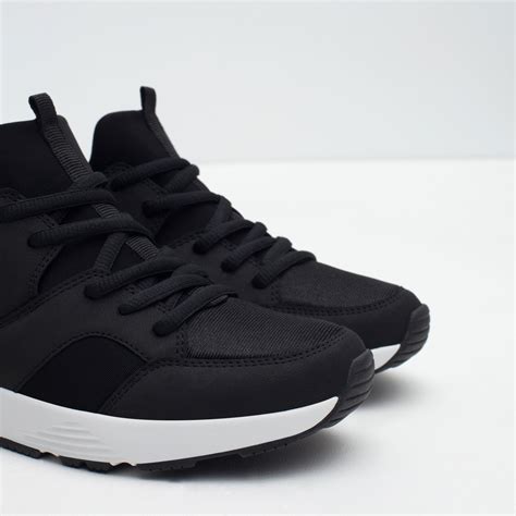 Zara Combination Sneakers in Black | Lyst