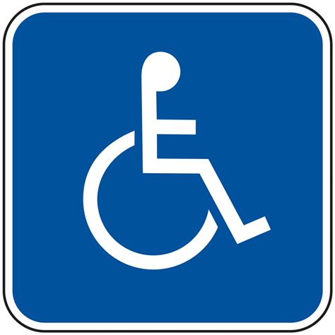 Parking Control Accessibility Handicap Symbol Sign - Reflective Blue