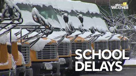 Wintry mix causes school delays, closings Monday