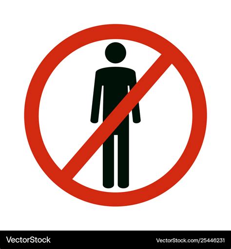 Restricted area sign enter prohibition sign Vector Image