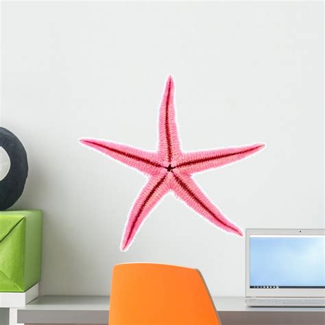 Pink Starfish Wall Decal by Wallmonkeys Peel and Stick Graphic (18 in W ...