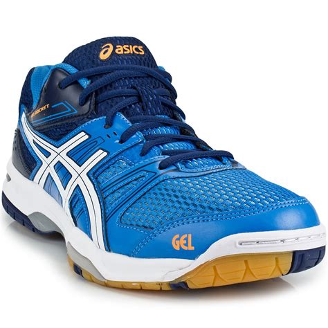 Tênis Asics Gel Rocket 7 B405N | Vôlei | MaxTennis - Azul/Branco